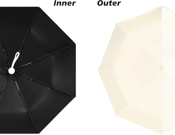 UV Sun Umbrella - Compact Folding Travel Parasol for Windproof, Rainproof Protection With Anti-UV Coating - Portable for Men and Women - Image 8