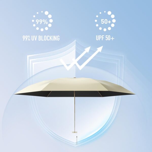 Travel Mini Umbrella for Purse with case,Small Compact UV Umbrella Protection Sun,Lightweight Folding Portable Umbrellas for Rain and Sun with Women,Kids,Girls - Image 7