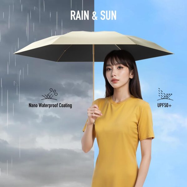 Travel Mini Umbrella for Purse with case,Small Compact UV Umbrella Protection Sun,Lightweight Folding Portable Umbrellas for Rain and Sun with Women,Kids,Girls - Image 5