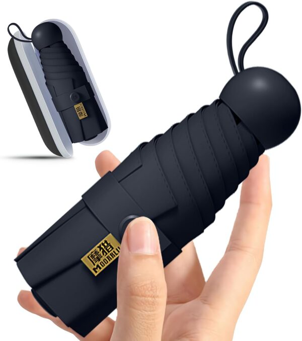 Travel Mini Umbrella for Purse With Case - Small Compact UV Protection Sun-Lightweight Tiny Pocket Umbrella for Women, Girls