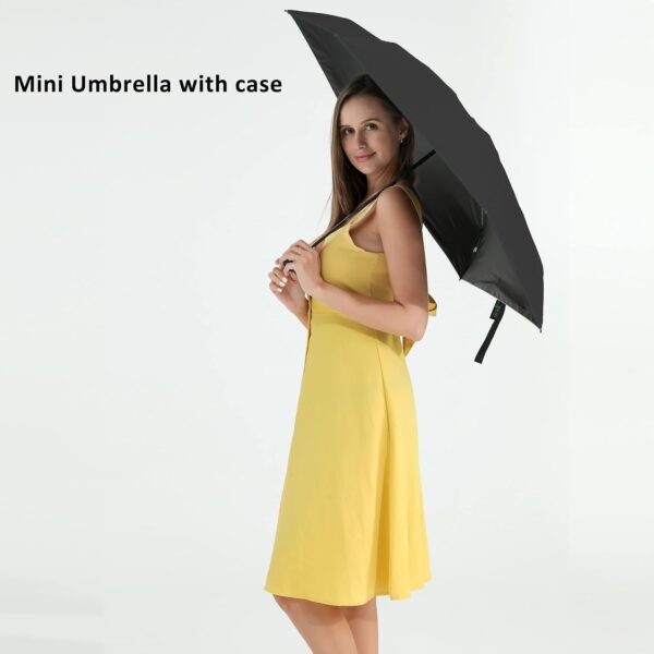 BAODINI Travel Mini Umbrella for Purse With Case Small Compact UV Sun Protection Sun Lightweight Tiny Pocket Umbrella for Women Kids and Men - Image 8