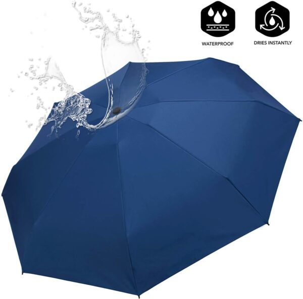 Goothdurs Mini Travel Compact Windproof Umbrella - Small Folding Lightweight Sun & Rain Umbrellas with 95% UV Protection for Women Men - Image 4