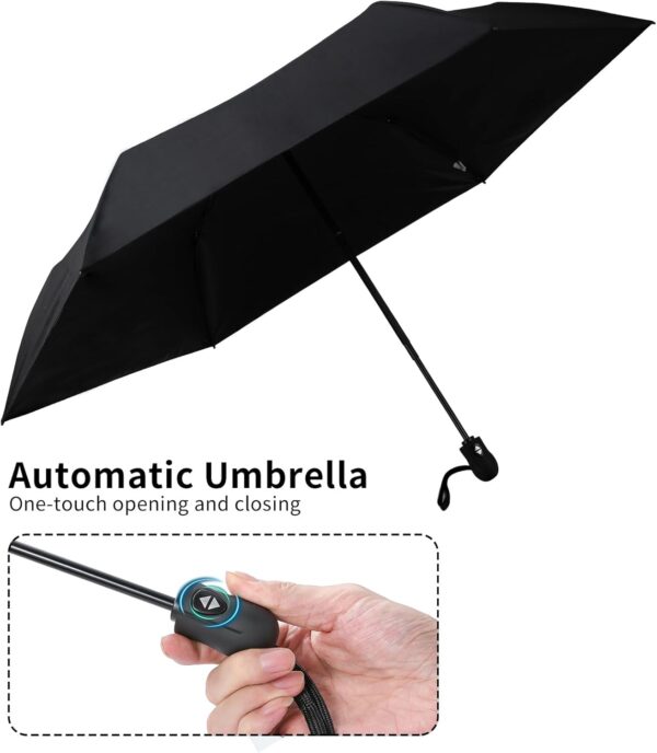 GAOYAING Compact Automatic Travel Umbrella with Case, Mini Small Folding Sun UV, Pocket Purse Umbrella - Image 6