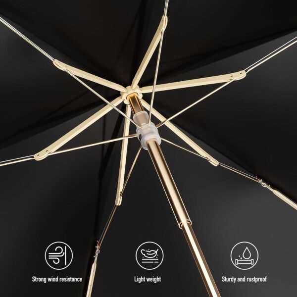 Travel Mini Umbrella for Purse with case,Small Compact UV Umbrella Protection Sun,Lightweight Folding Portable Umbrellas for Rain and Sun with Women,Kids,Girls - Image 4