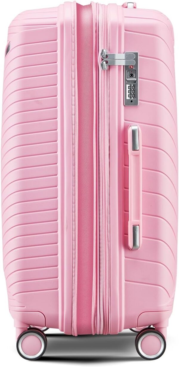 Hard Shell Luggage Sets 4 Piece with 360 Spinner Wheels,Lightweight Suitcase Set with TSA Lock,Travel Luggage Set with Telescoping Handle,Light and Strong,Easy to Clean (Pink 1) - Image 7