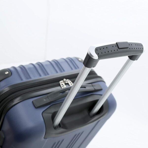 Travelers Club Midtown Hardside Luggage Travel, Navy Blue, 4-Piece Set - Image 10