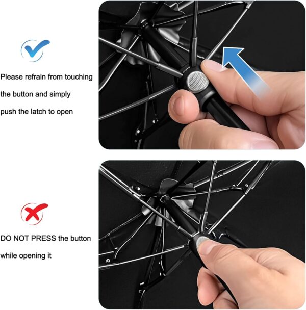Small Mini Umbrella with Case by GAOYAINIG Light Compact Design Perfect for Travel Lightweight Portable Parasol Outdoor Sun&Rain Umbrellas Black, 34 Inches - Image 4
