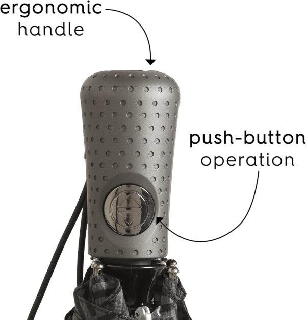 totes Portable Umbrella for Travel – Compact for Car, Backpack and Purse – Windproof, Strong, UV Sun Protection, Water-Repellant, Foldable On-the-Go Umbrella with One Touch Open/Close - Image 4