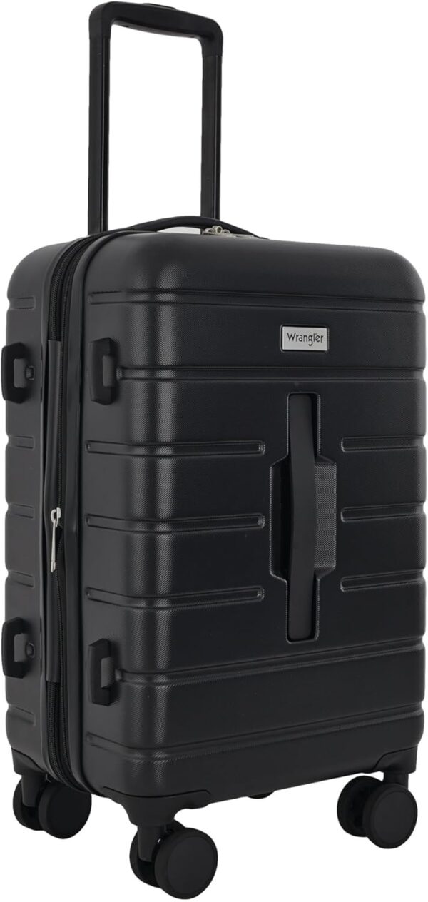 Wrangler Tall Trunk Luggage 4 Piece Set, Black - Image 2