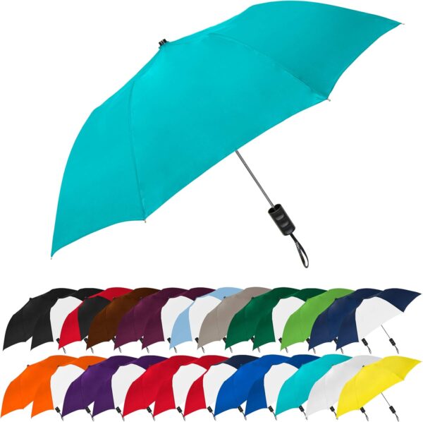 STROMBERGBRAND UMBRELLAS The Spectrum Popular Style 42" Automatic Open Compact Travel Umbrella for Rain, Wind & Sun, Sturdy Lightweight Small Portable Stick Umbrella for Men and Women