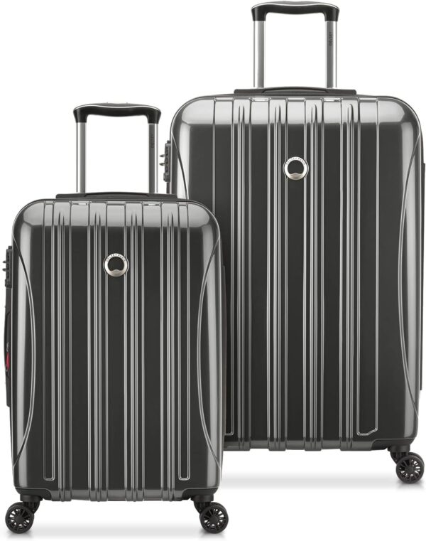 DELSEY PARIS Helium Aero Hardside Expandable Luggage with Spinner Wheels, Brushed Charcoal, 2-Piece Set (21/25)