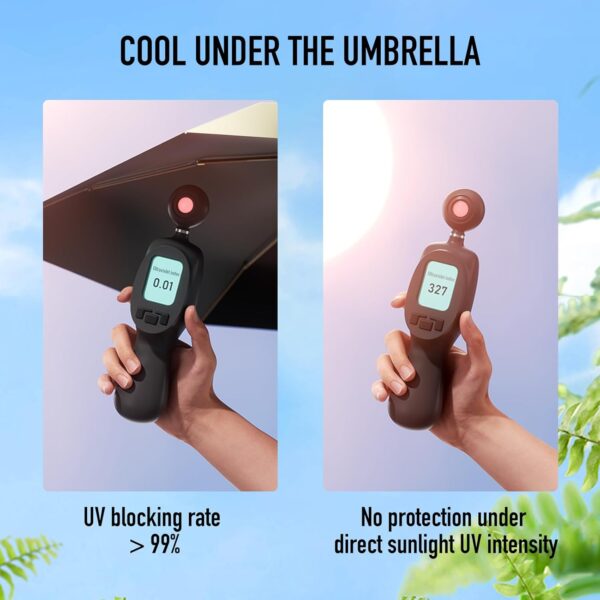 Travel Mini Umbrella for Purse with case,Small Compact UV Umbrella Protection Sun,Lightweight Folding Portable Umbrellas for Rain and Sun with Women,Kids,Girls - Image 6