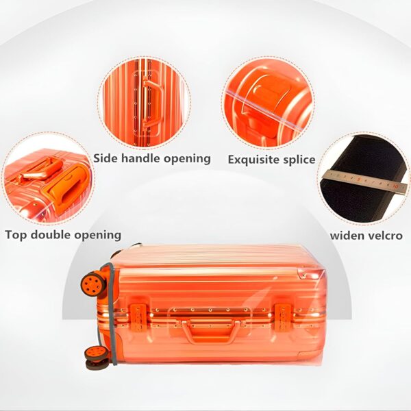 20/24/28 Inch Thicken Transparent Luggage Cover Suitcase Protector Waterproof PVC Full Clear Cover Travel Suitcase Set Full Clear 20 24 28 inch - Image 5