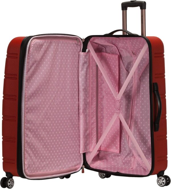 Rockland Melbourne Hardside Expandable Luggage with Spinner Wheels, RED, 3-Piece Set (20/24/28) - Image 6