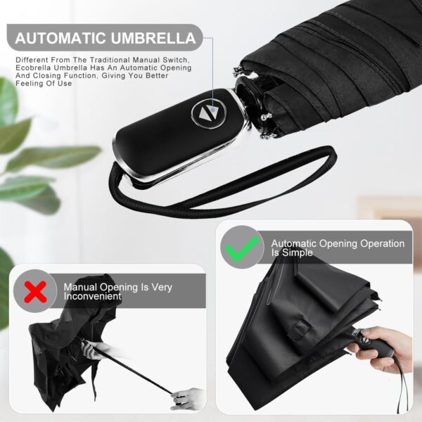 Compact Umbrella Automatic - Folding Travel Umbrella, Micro & Mini Design for Women's Purse or Pocket, Auto Open Close - Image 4