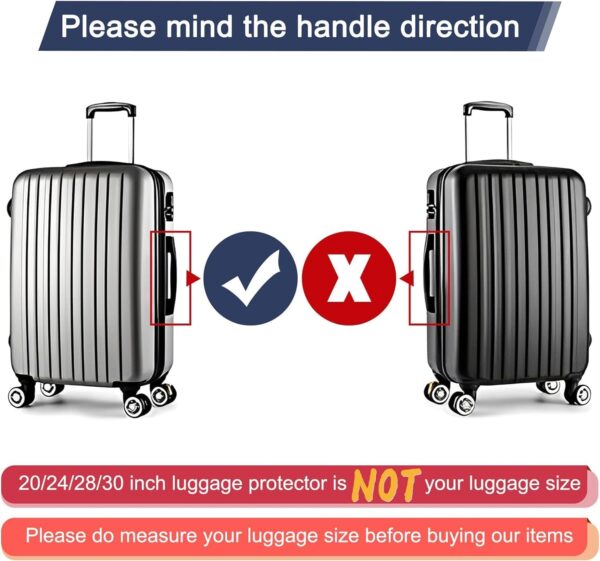 20/24/28 Inch Thicken Transparent Luggage Cover Suitcase Protector Waterproof PVC Full Clear Cover Travel Suitcase Set Full Clear 20 24 28 inch - Image 3