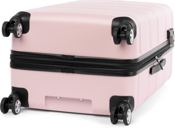 Travelpro Runway 2 Piece Luggage Set, Carry-on & Convertible Medium to Large 28-Inch Check-in Hardside Expandable Luggage, 8 Spinner Wheels, TSA Lock, Hardshell Suitcase, Powder Pink - Image 7