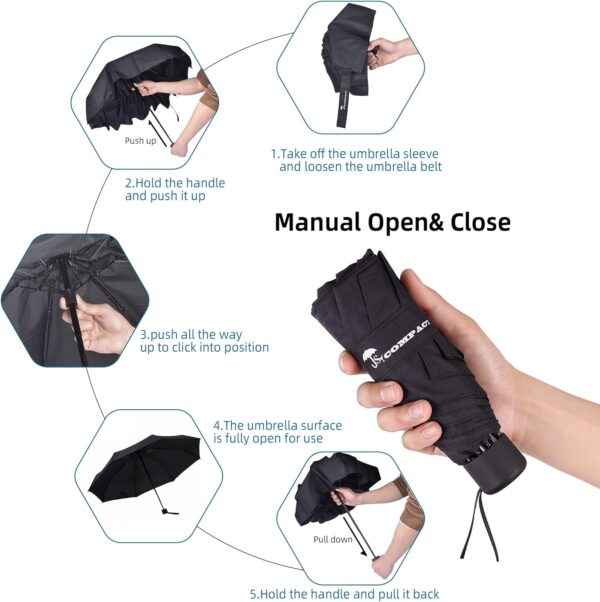 SY COMPACT Travel Umbrella - Lightweight Portable Mini Compact Umbrellas-Factory Outlet Shop - Image 4