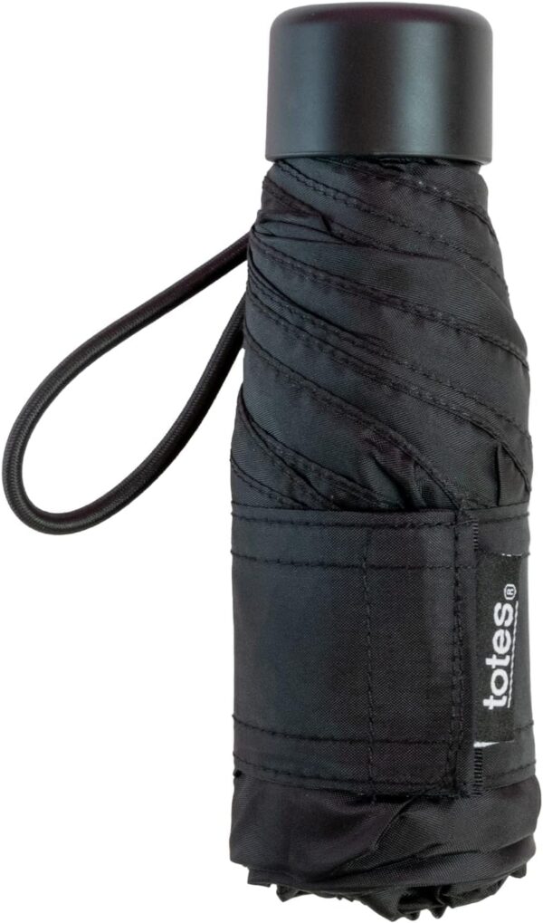 Totes MICRO MINI PURSE MANUAL UMBRELLA-MANY STYLES (Black Square) - Image 2