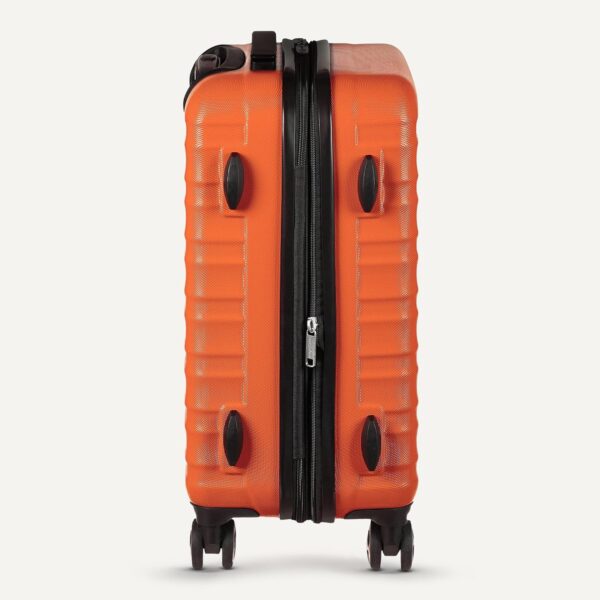 Amazon Basics 3-Piece Set (21", 26", 30"), Hardshell Suitcases With Wheels, Expandable For Up to 25% More Space, With Scratch-Resistant Surface, Four Multi-directional Wheels, Orange - Image 5