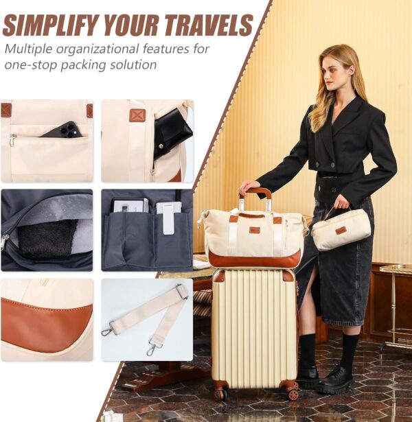 Carry On Luggage Sets 3 Piece, 20 Inch Luggage 22x14x9 Airline Approved with Wheels and TSA Lock, ABS Lightweight Hardshell Travel Suitcase Set with Duffel Bag Travel Bag for Men Women - Image 6