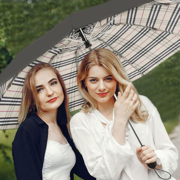 Umbrella,Travel Umbrella Compact Inverted Auto Open Umbrellas for Rain - Windproof Compact Design for Women & Men, Portable Small Reverse Folding Umbrella Perfect for Outdoor & Car Use - Image 8