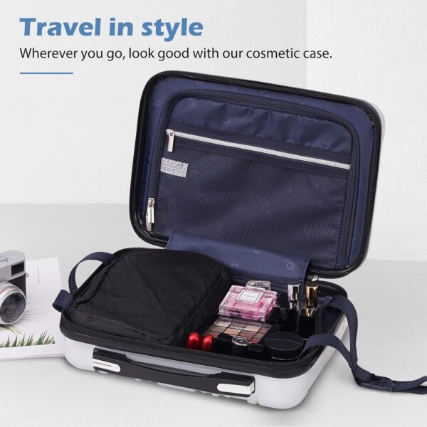 Coolife Luggage Expandable 5 Piece Sets PC+ABS Spinner Suitcase 20 inch 24 inch 28 inch (wine wind new) - Image 5