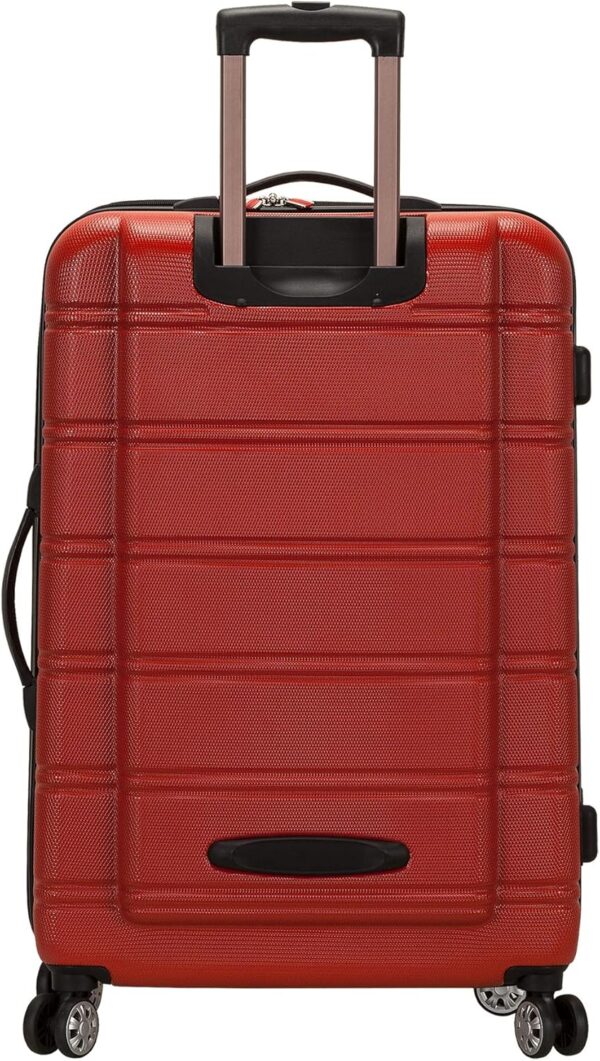 Rockland Melbourne Hardside Expandable Luggage with Spinner Wheels, RED, 3-Piece Set (20/24/28) - Image 3
