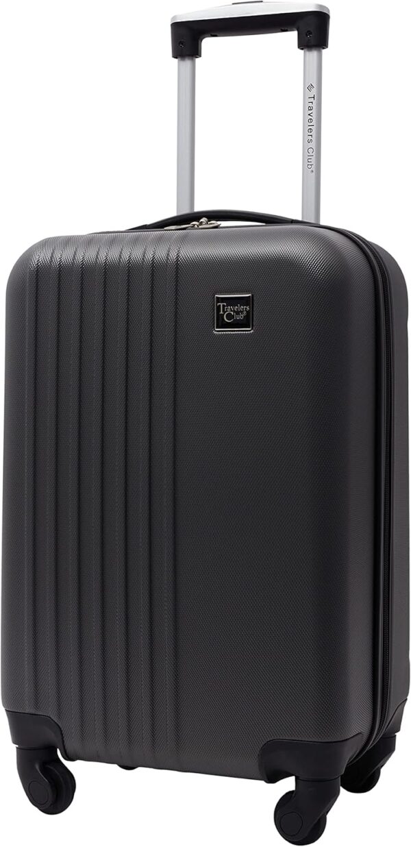 Travelers Club Cosmo Hardside Spinner Luggage, Charcoal Grey, 2-Piece Set (20/28) - Image 3