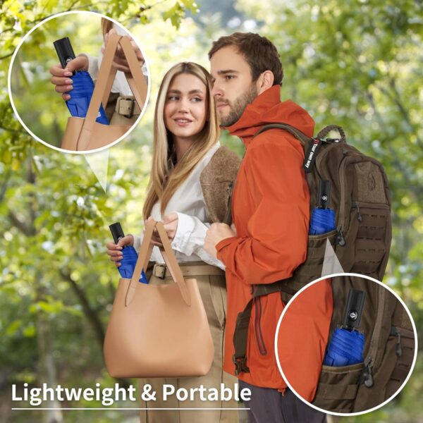 Seniny Windproof Travel Umbrella, Automatic Umbrellas for Rain, Portable & Compact Umbrella for Backpack, Strong UV Umbrella for Protection, Folding Small Umbrella for Car, Sun Umbrella for Walking - Image 4