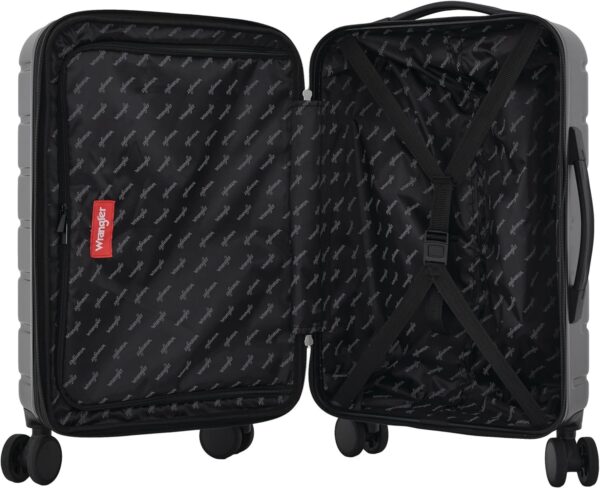 Wrangler Tall Trunk Luggage 4 Piece Set, Black - Image 6