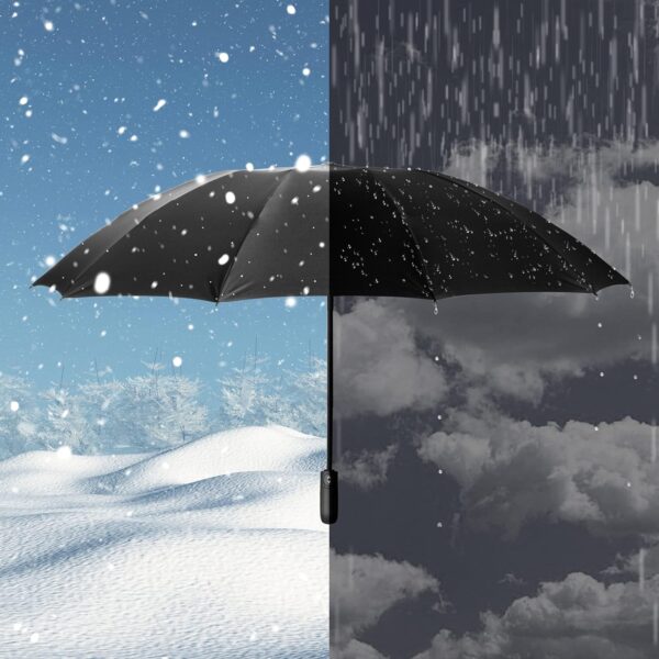Travel Inverted Umbrella Compact Windproof- Automatic reverse Umbrellas for Rain - Folding Portable 48inch Span, 10 Ribs Large Umbrella - Image 8