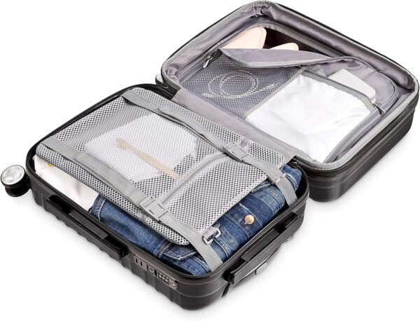 Amazon Basics 2 Piece Set (20", 28") With TSA Locks, Hardshell Suitcases With Four Multi-directional Wheels, Expandable For Up to 25% More Space, With Scratch-Resistant Surface, Black - Image 6