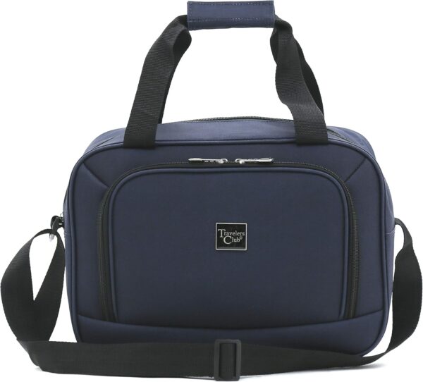 Travelers Club Midtown Hardside Luggage Travel, Navy Blue, 4-Piece Set - Image 3