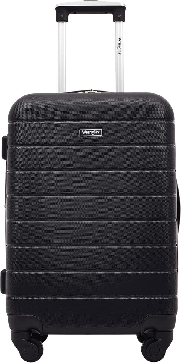 Wrangler Smart Luggage Cup Holder and USB Port, Black, 3 Piece Set - Image 3