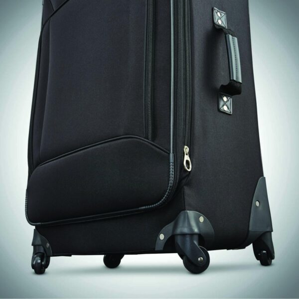 American Tourister Fieldbrook XLT Softside Upright Luggage, Black, 4-Piece Set (BB/DF/21/25) - Image 8