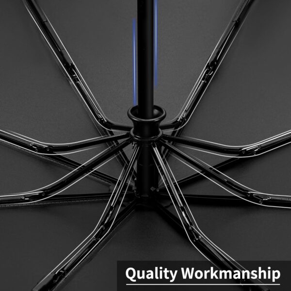 Seniny Windproof Travel Umbrella, Automatic Umbrellas for Rain, Portable & Compact Umbrella for Backpack, Strong UV Umbrella for Protection, Folding Small Umbrella for Car, Sun Umbrella for Walking - Image 9
