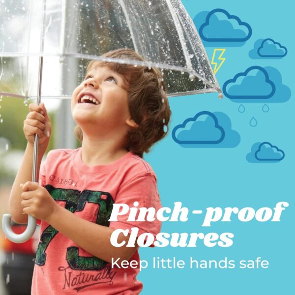 totes Kids Clear Bubble Umbrella with Dome Canopy, Lightweight Design, Wind and Rain Protection Umbrella, Clear, Kids - 38" Canopy - Image 3