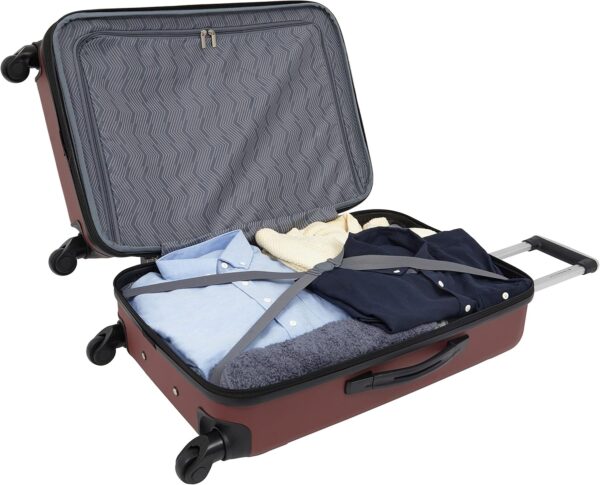 Travelers Club Chicago Hardside Expandable Spinner Luggage, Apple Butter, 3 Piece Set - Image 7