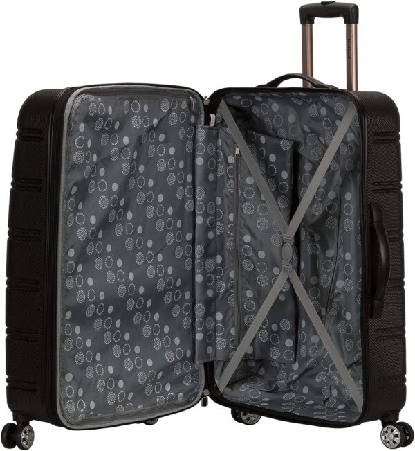 Rockland Melbourne Hardside Expandable Luggage with Spinner Wheels, Black, 3-Piece Set (20/24/28) - Image 6