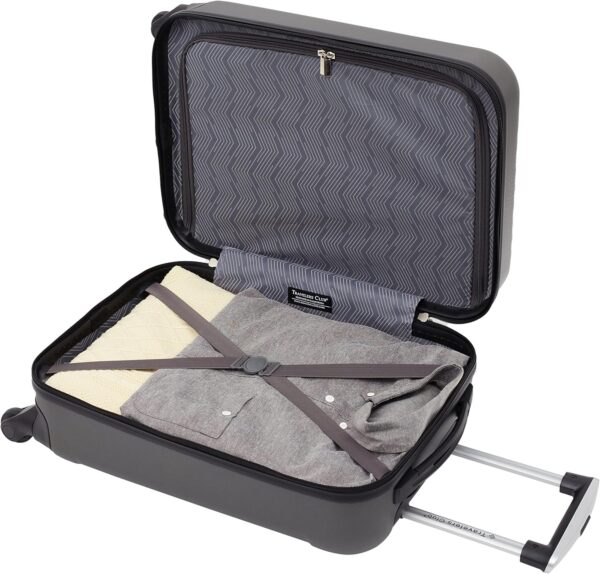 Travelers Club Cosmo Hardside Spinner Luggage, Charcoal Grey, 2-Piece Set (20/28) - Image 5