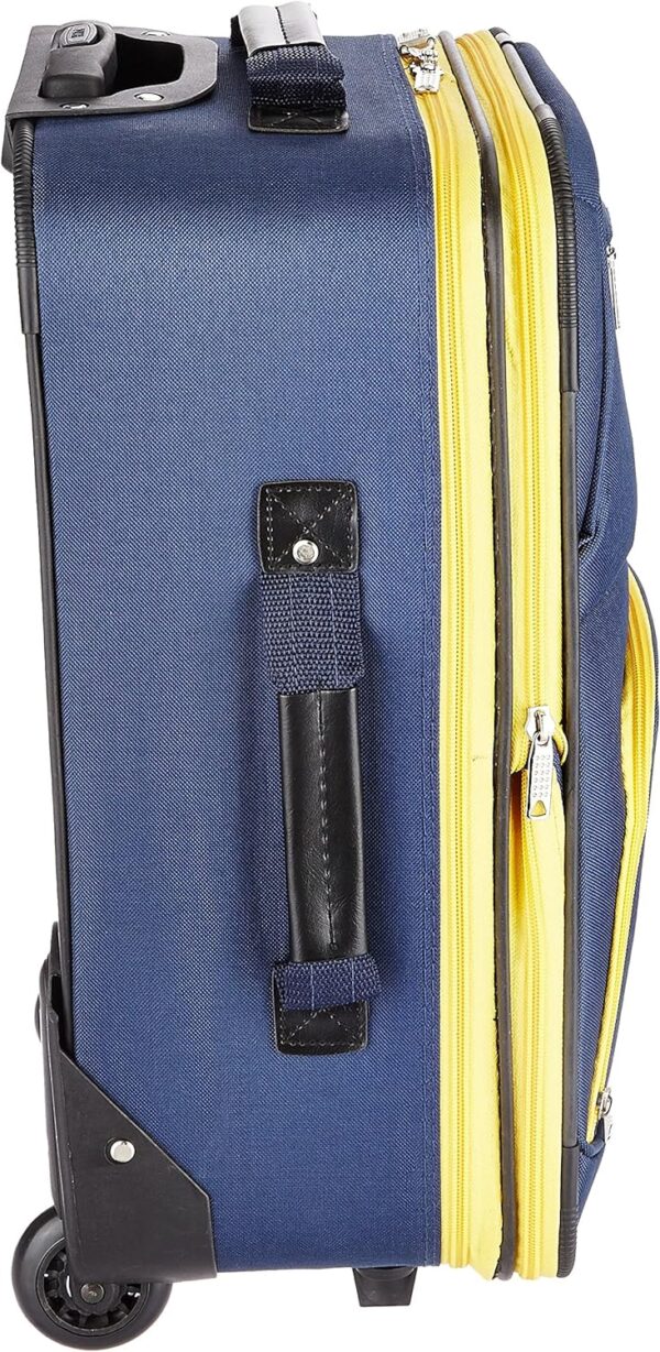 Rockland Fashion Softside Upright Luggage Set, Navy, 2-Piece (14/19) - Image 3
