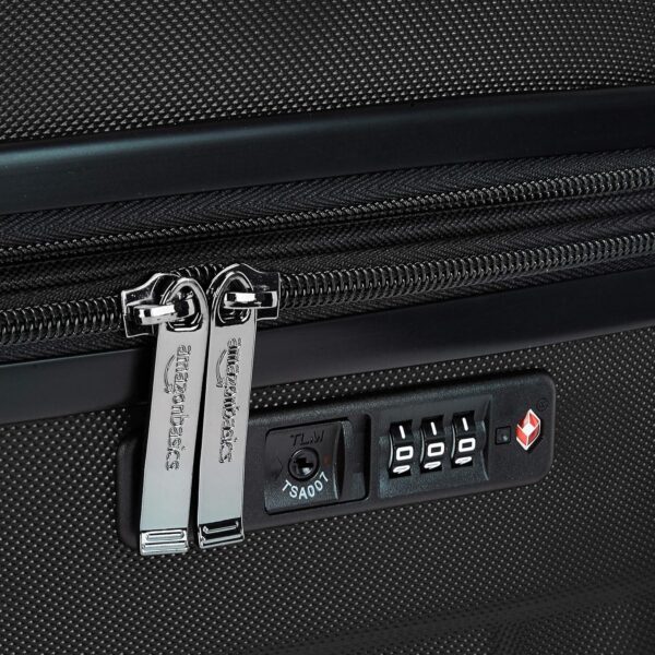 Amazon Basics 2 Piece Set (20", 28") With TSA Locks, Hardshell Suitcases With Four Multi-directional Wheels, Expandable For Up to 25% More Space, With Scratch-Resistant Surface, Black - Image 4