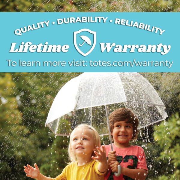 totes Kids Clear Bubble Umbrella with Dome Canopy, Lightweight Design, Wind and Rain Protection Umbrella, Clear, Kids - 38" Canopy - Image 6