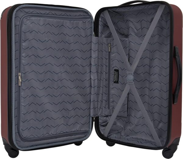 Travelers Club Chicago Hardside Expandable Spinner Luggage, Apple Butter, 3 Piece Set - Image 3