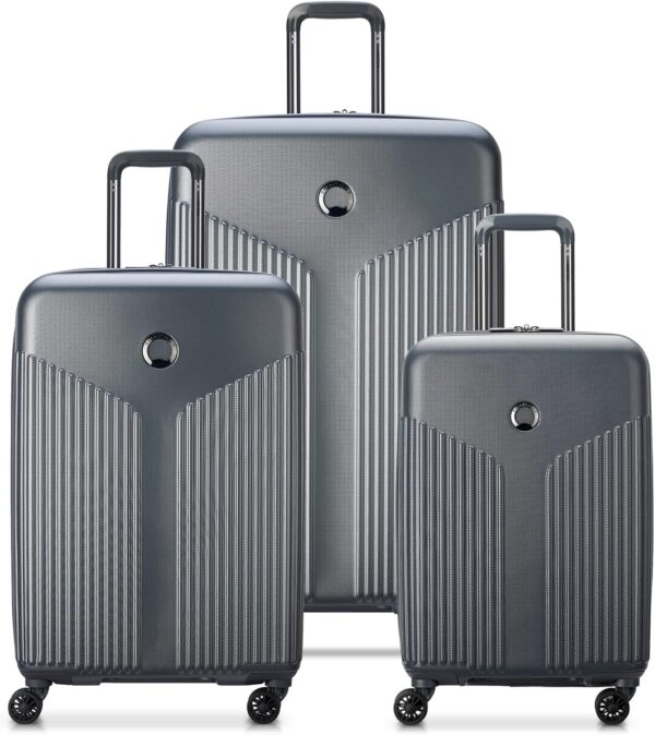 DELSEY PARIS Comete 3.0 Hardside Expandable Luggage with Spinner Wheels, Graphite, 3-Piece Set (20/24/28)