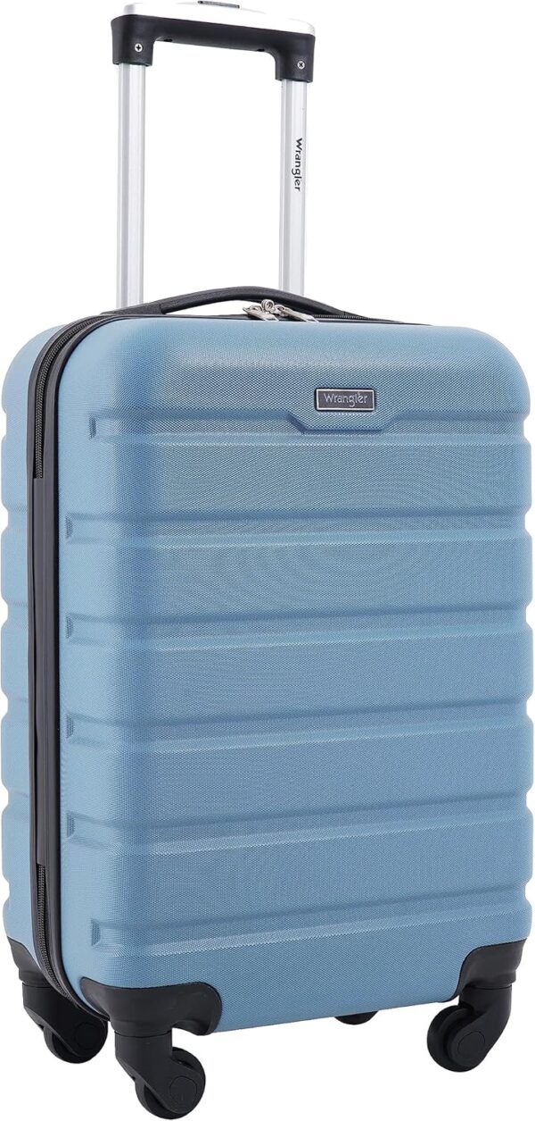 Wrangler Hardside Spinner Carry-On Luggage, Blue Heaven, 22-Inch - Image 2