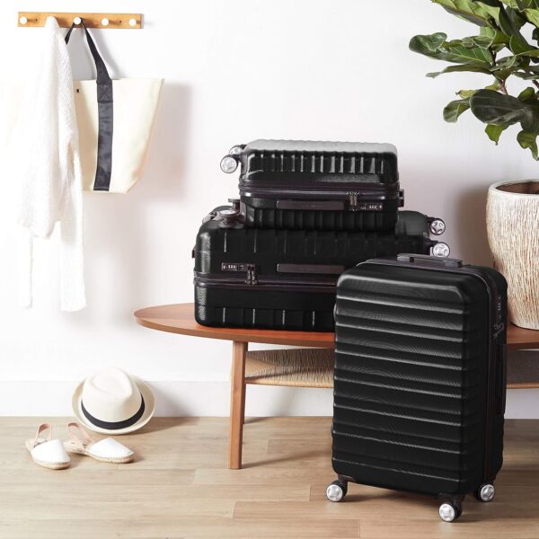 Amazon Basics 2 Piece Set (20", 28") With TSA Locks, Hardshell Suitcases With Four Multi-directional Wheels, Expandable For Up to 25% More Space, With Scratch-Resistant Surface, Black - Image 7