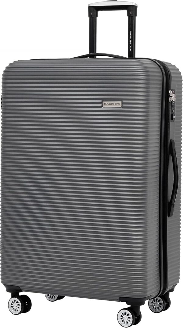 Travelers Club Riddock Luggage and Travel Accessories, Charcoal, 14-Piece Set - Image 2
