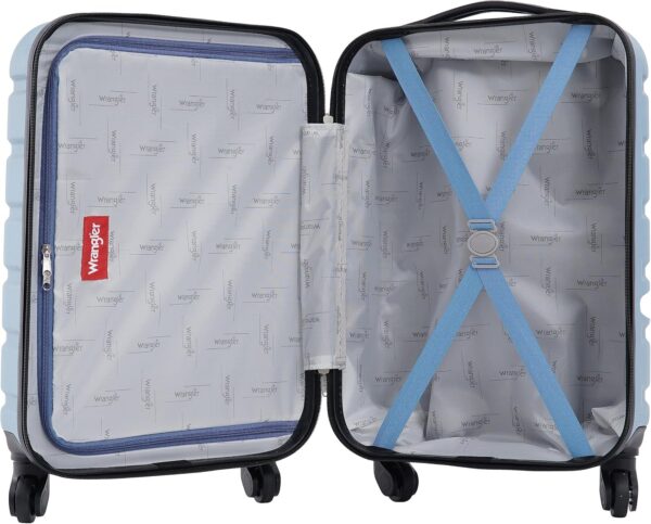 Wrangler Hardside Spinner Carry-On Luggage, Blue Heaven, 22-Inch - Image 7
